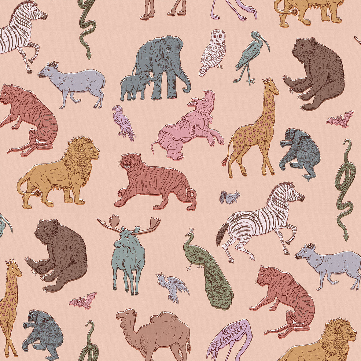 Assemble Wallpaper - Pink - Wear The Walls