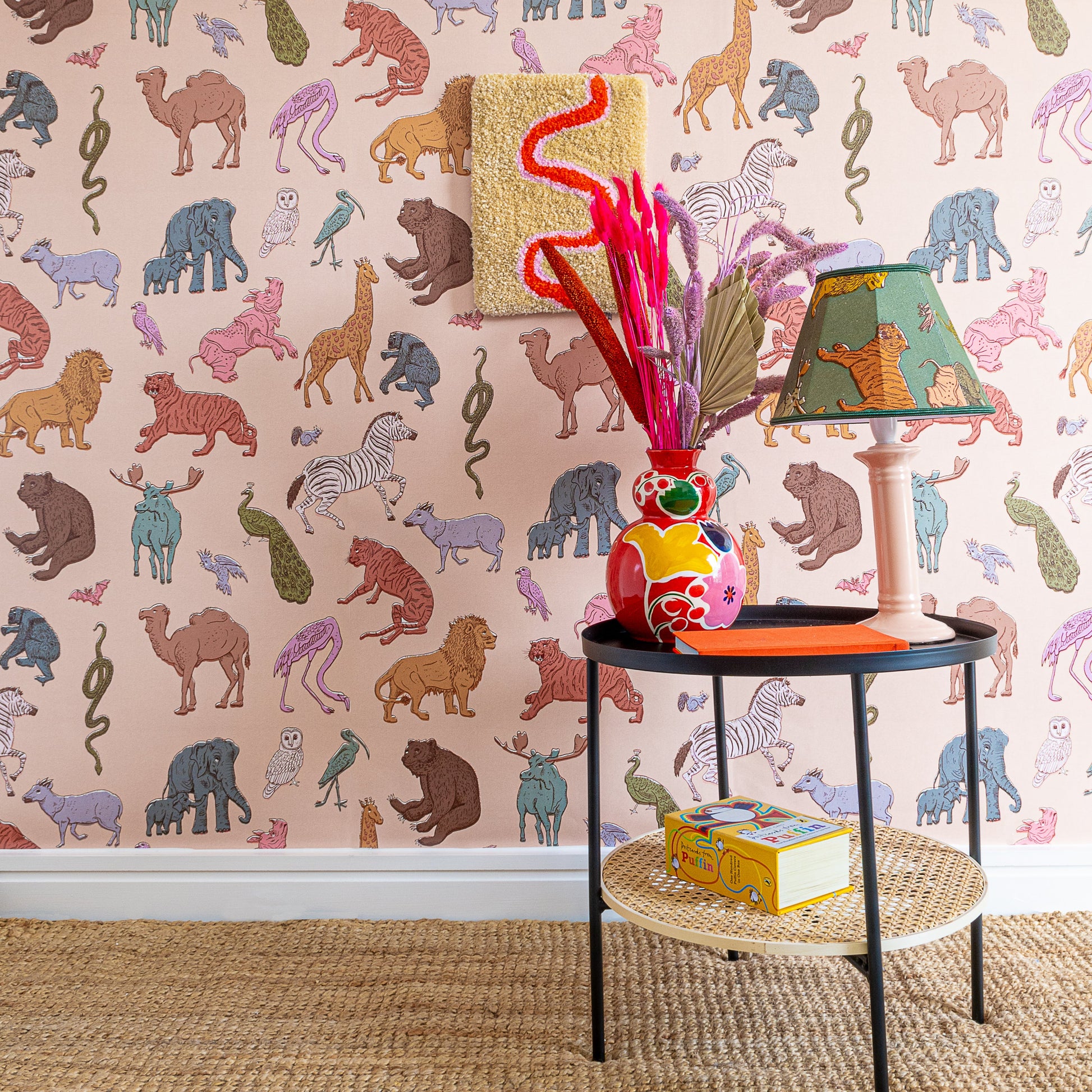 Assemble Wallpaper - Pink - Wear The Walls
