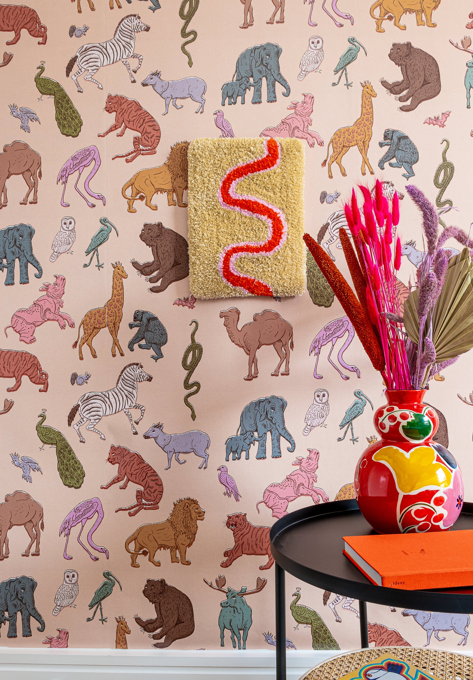 Assemble Wallpaper - Pink - Wear The Walls