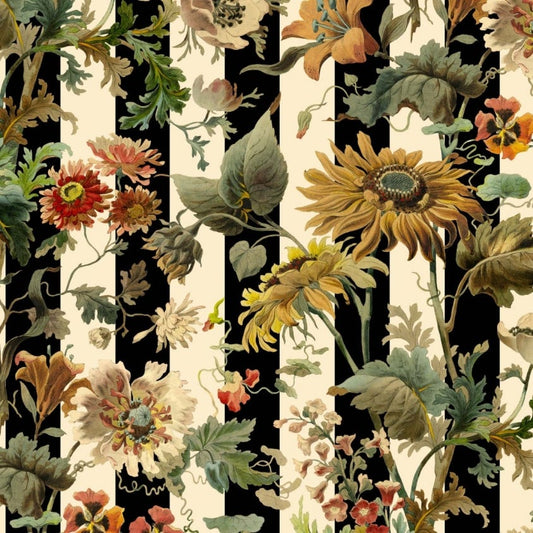 AVALON Stripe Wallpaper - Ecru - House of Hackney