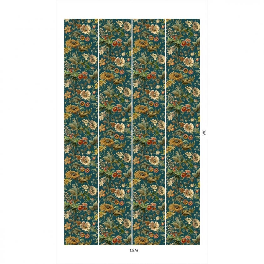 AVALON Wallpaper - Petrol - House of Hackney