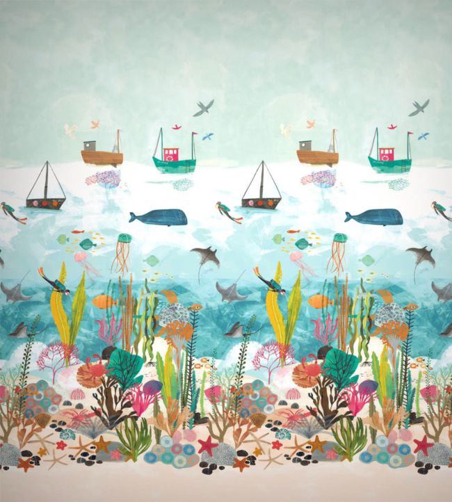 Above and Below Wallpaper - Marine Life - HLTF112648 - Harlequin