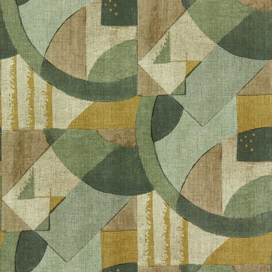 Abstract 1928 Wallpaper - Antique Olivine - ZRHW312887 - Zoffany