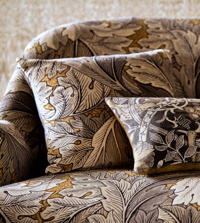 Acanthus Fabric - Mustard/Grey - 226400 - Morris & Co