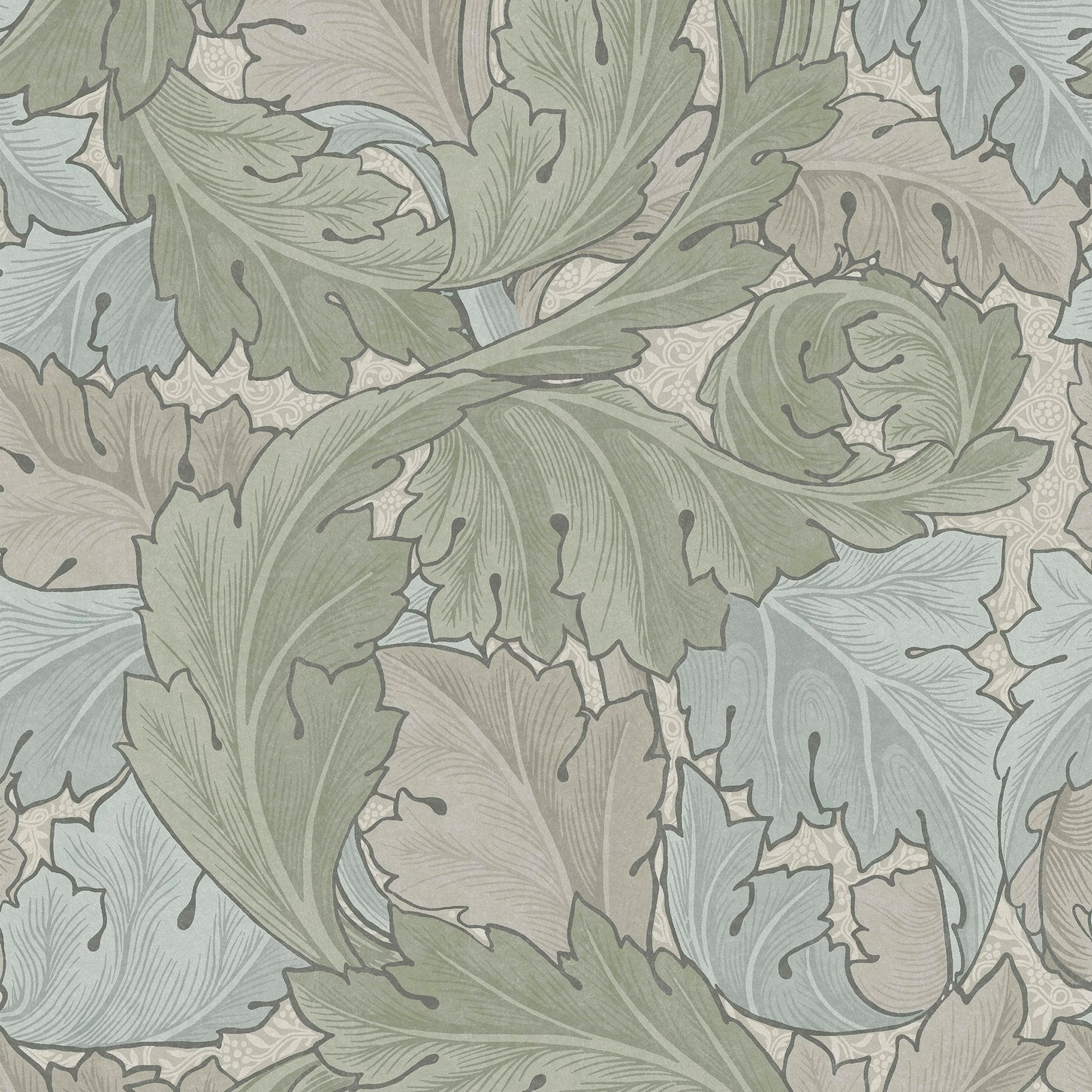 Acanthus Wallpaper - Sage & Duck Egg - 124228 - William Morris AH