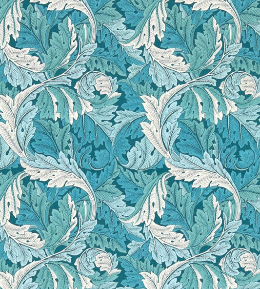 Acanthus Wallpaper - Teal - W0175/04 - Clarke & Clarke