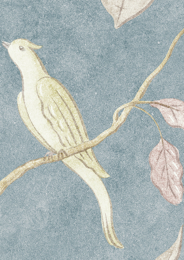 Adam's Eden Wallpaper - Blue - Lewis & Wood