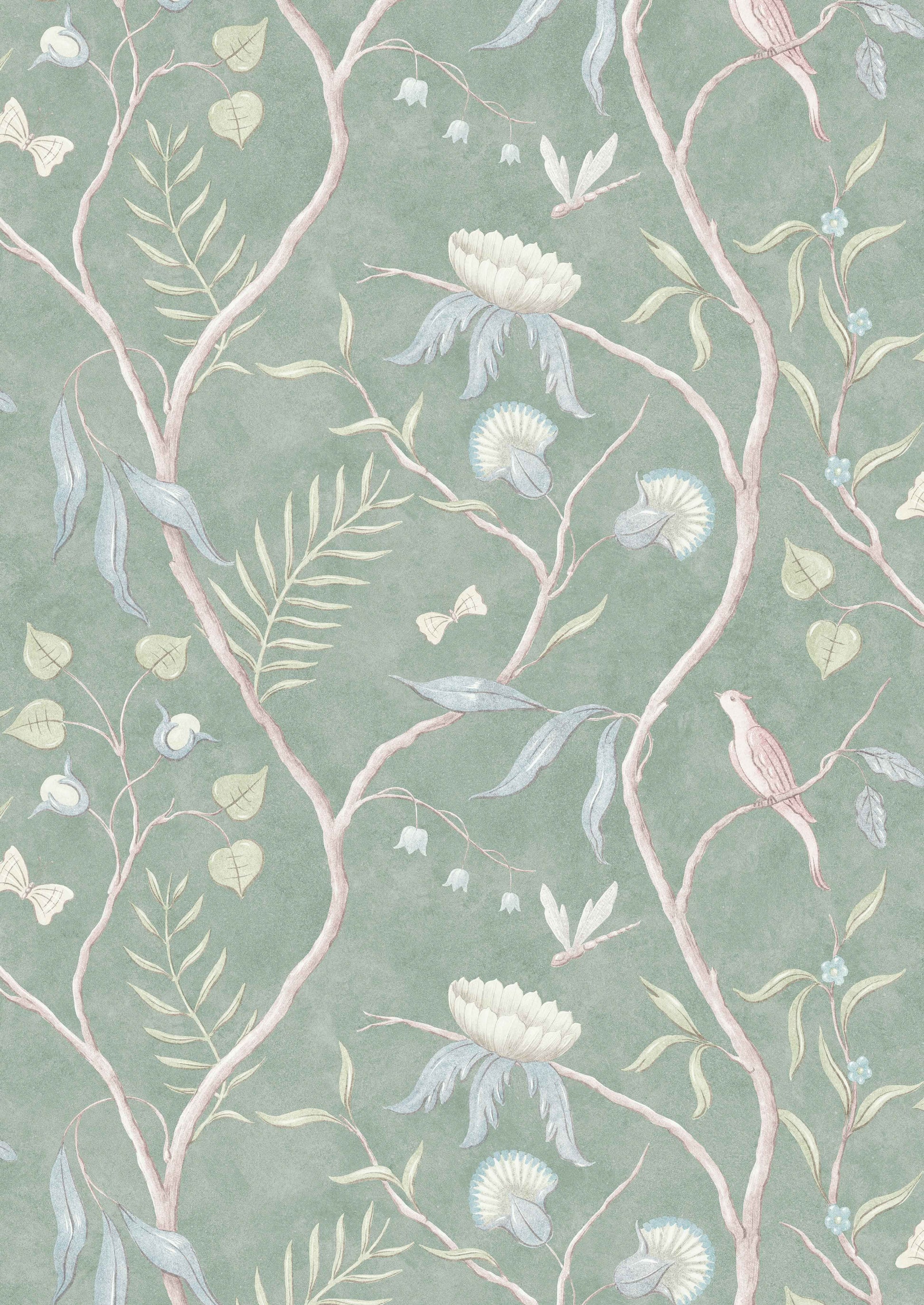 Adam's Eden Wallpaper - Green - Lewis & Wood