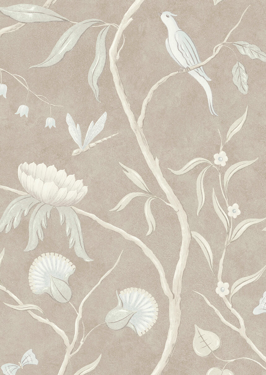 Adam's Eden Wallpaper - Pink - Lewis & Wood