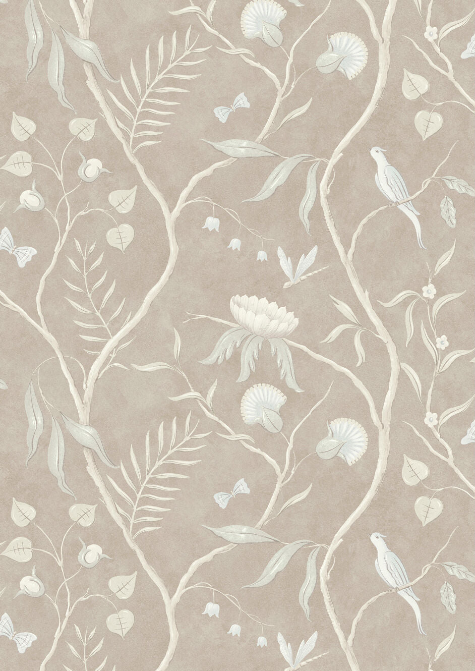 Adam's Eden Wallpaper - Pink - Lewis & Wood