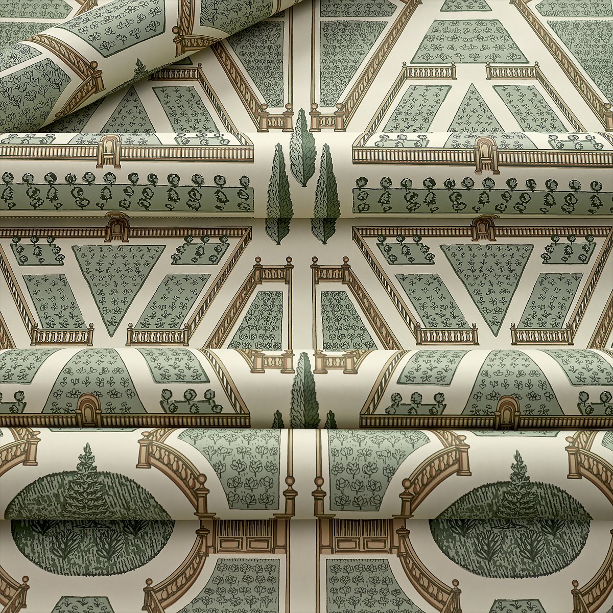Aerial Garden Wallpaper - Green - AT9599 - Anna French