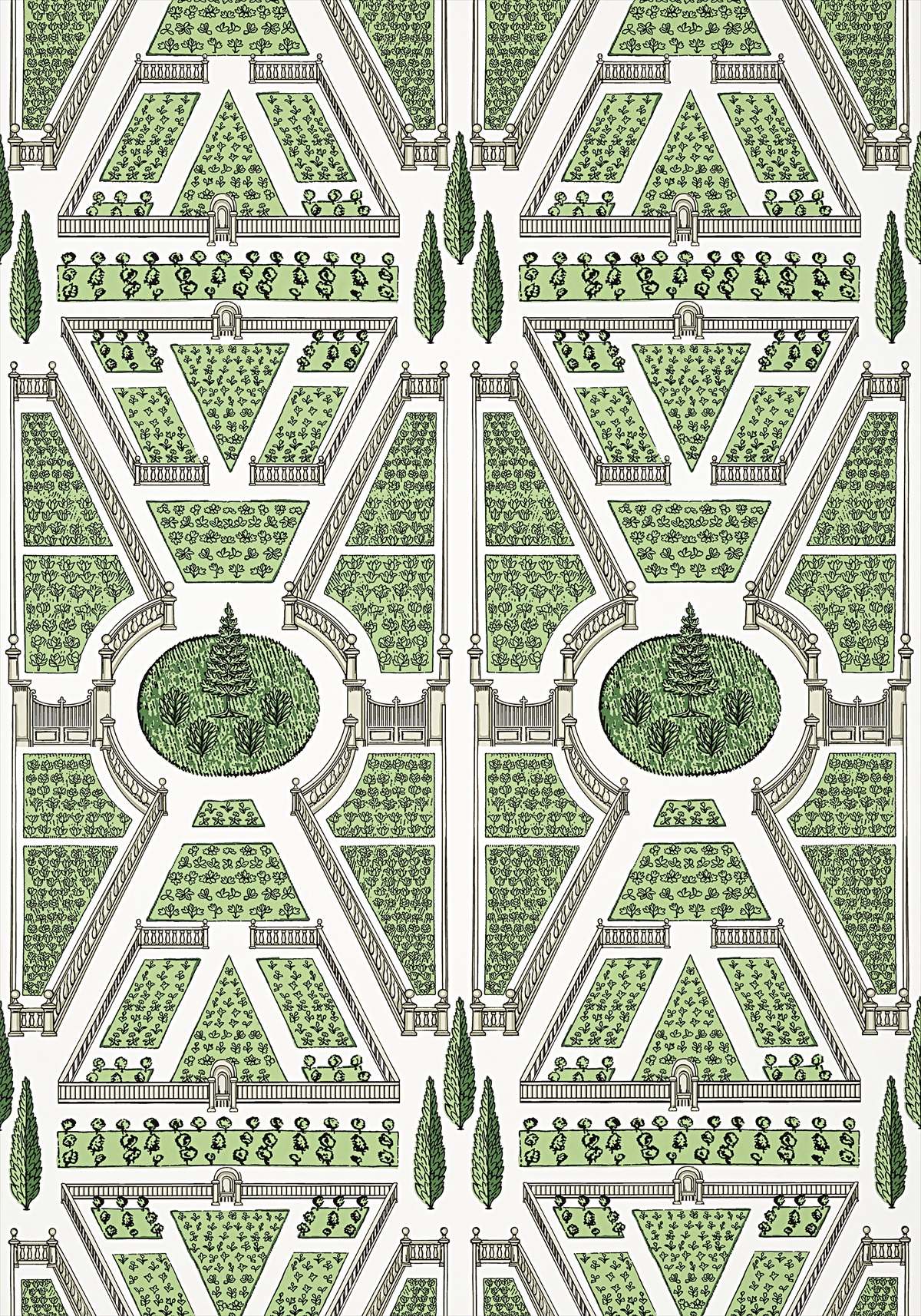 Aerial Garden Wallpaper - Green - AT9599 - Anna French