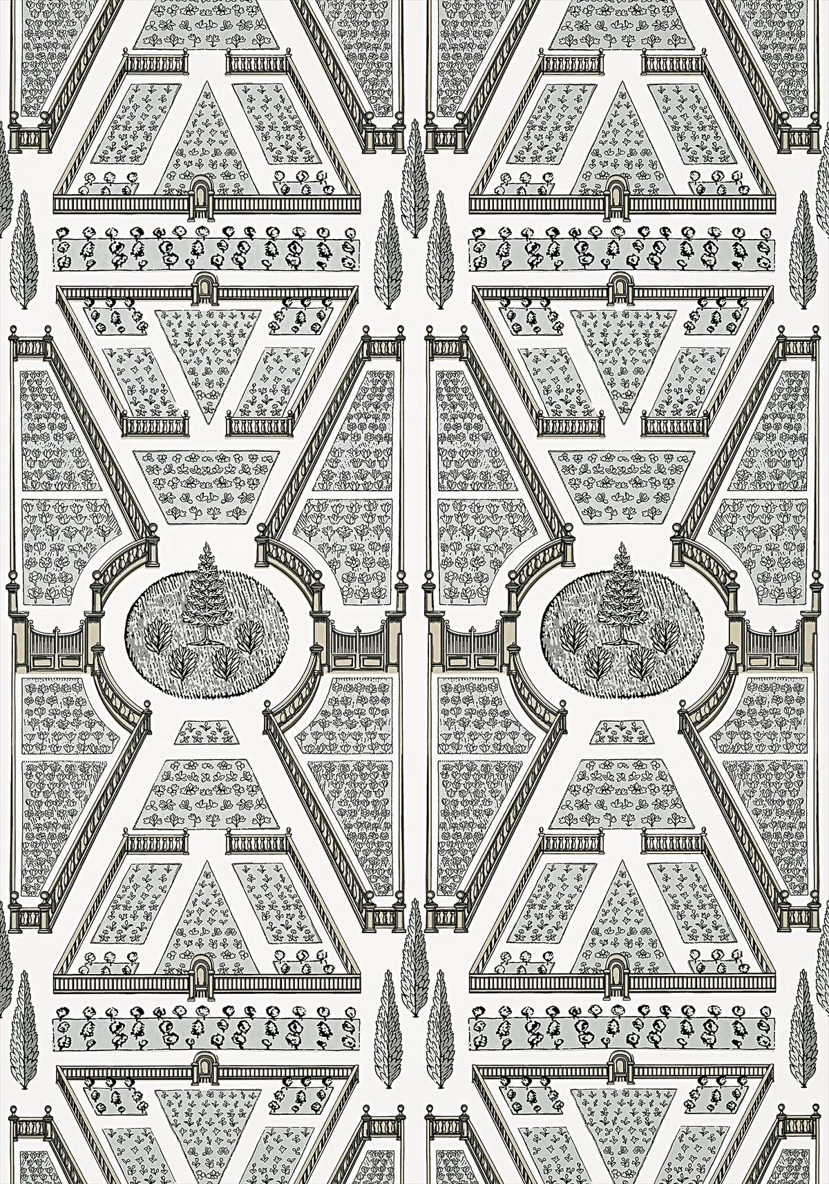Aerial Garden Wallpaper - Neutral - AT9598 - Anna French