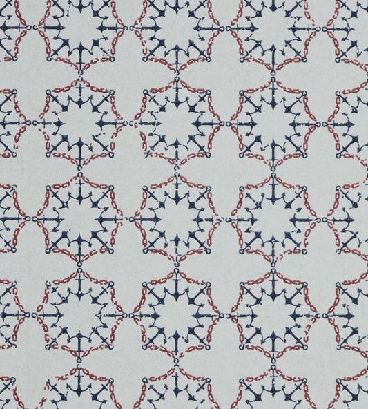 Anchor Tile Wallpaper - Red / White / Blue - BG1000-101 - Barneby Gates