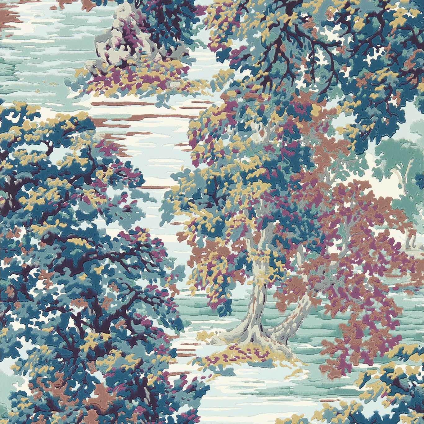 Ancient Canopy Wallpaper - Forest Green - DABW217222 - Sanderson