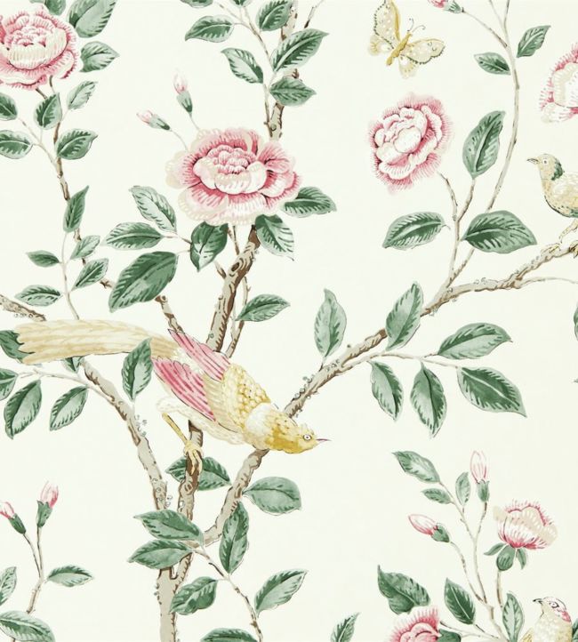 Andhara Wallpaper - Rose/Cream - DCPW216795 - Sanderson