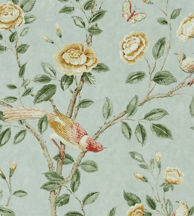 Andhara Wallpaper - Sea Glass /Lemon - DCPW216793 - Sanderson