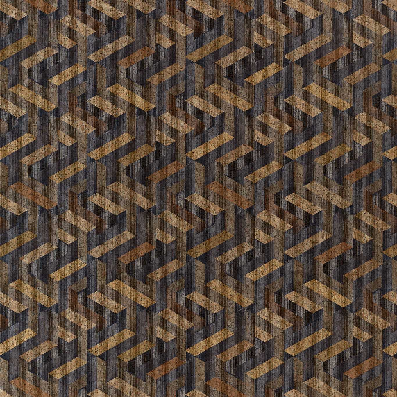 Anthology Escheresque Wallpaper - Charcoal/Natural - EANW112582 - Harlequin