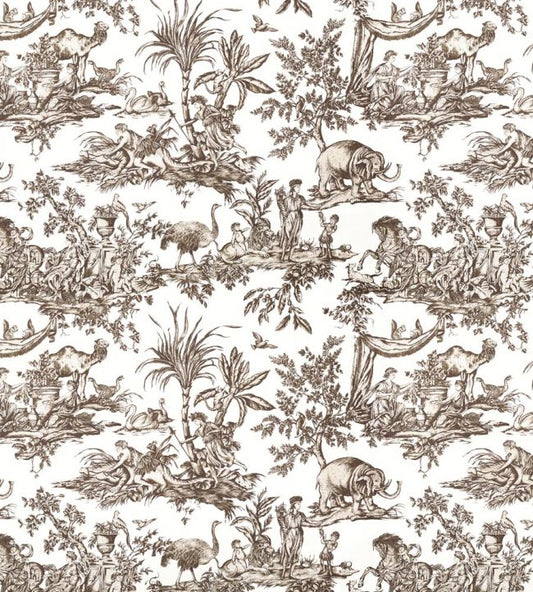 Antilles Toile Wallpaper - Brown - ATWW15169 - Anna French