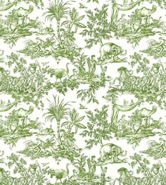 Antilles Toile Wallpaper - Green - ATWW15172 - Anna French