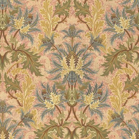 Aquifolia Cork Wallpaper - Dahlia - House of Hackney
