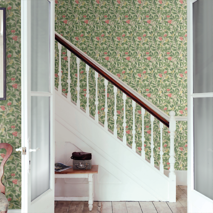 Arbutus Wallpaper - Rose - 217377 - Morris Wallpaper WD