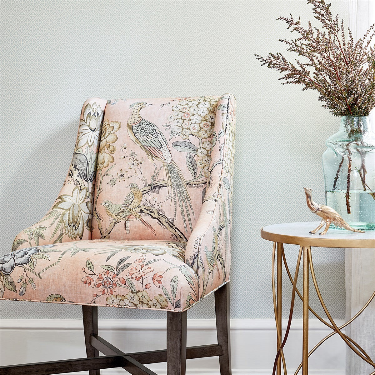 Arlen Trellis Wallpaper - Grey - AT79175 - Anna French