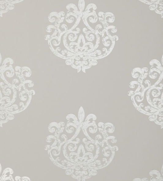 Arran Wallpaper - Pearl on Light Taupe - AT1448 - Anna French