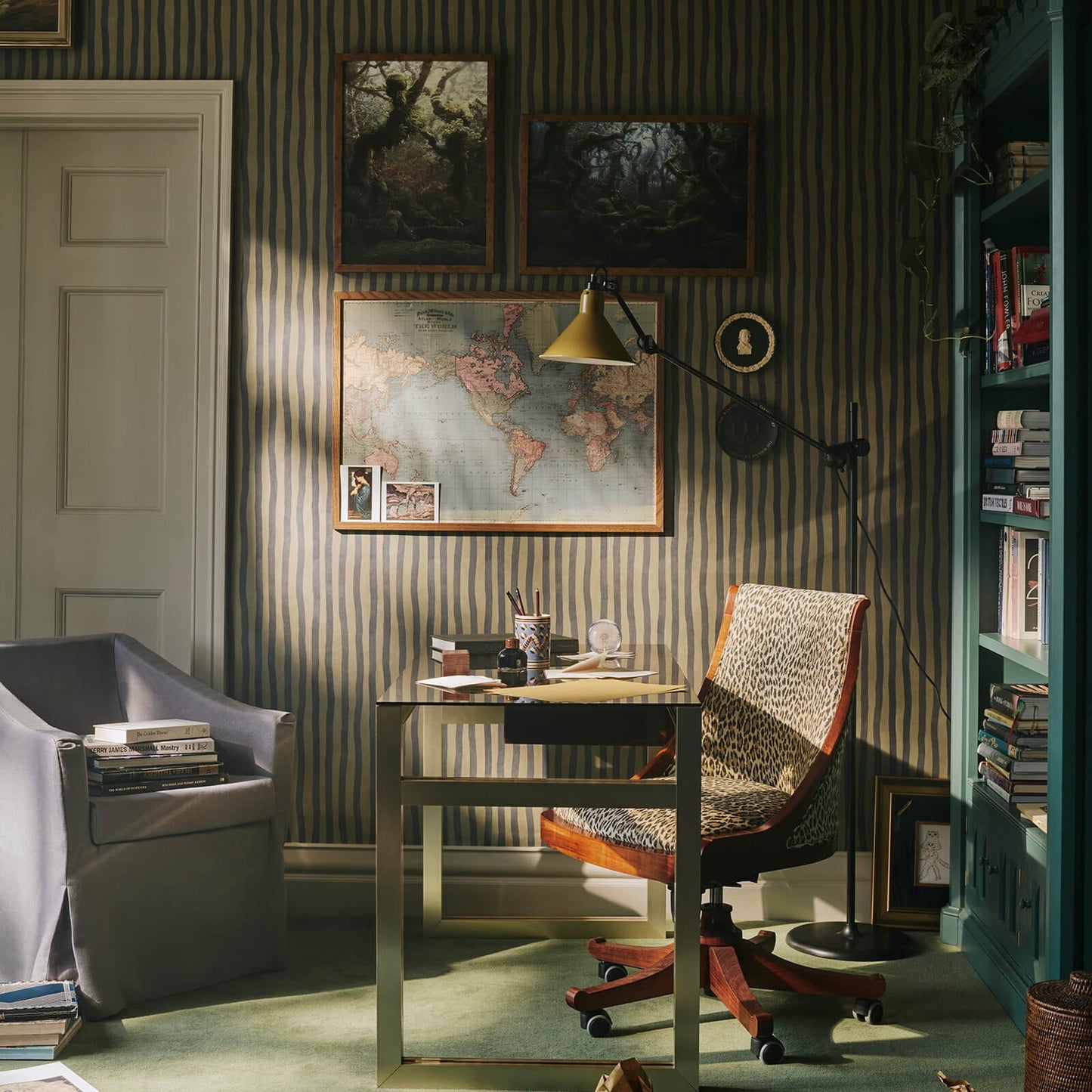 Artist's Stripe Wallpaper - Laurustine & Galaxias - House of Hackney