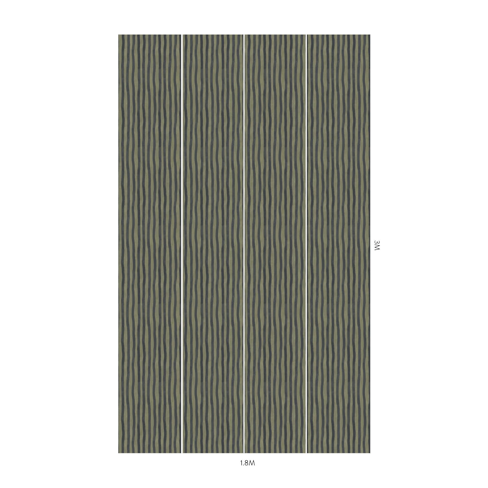 Artist's Stripe Wallpaper - Laurustine & Galaxias - House of Hackney