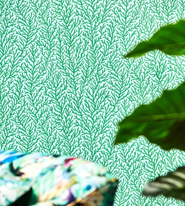 Atoll Wallpaper - Seaglass/Emerald - HTEW112769 - Harlequin