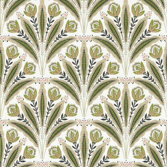Attingham Wallpaper - Sage/Blush - Clarke & Clarke
