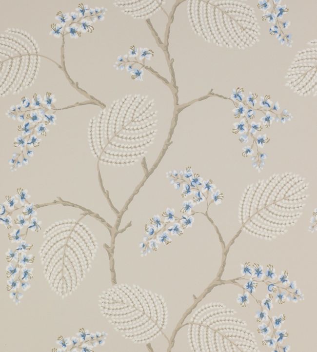 Atwood Wallpaper - Blue/Beige - Colefax & Fowler