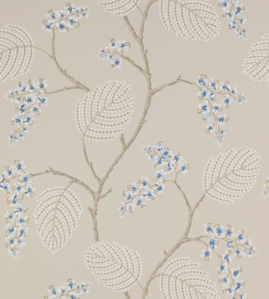 Atwood Wallpaper - Blue/Beige - Colefax & Fowler