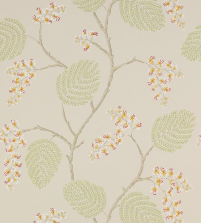 Atwood Wallpaper - Coral/Green - Colefax & Fowler