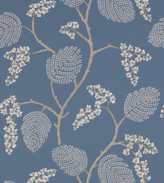 Atwood Wallpaper - Navy - Colefax & Fowler