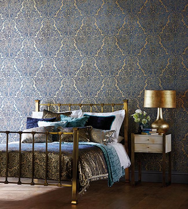 Aurelia Wallpaper - Sapphire - HLEO110642 - Harlequin