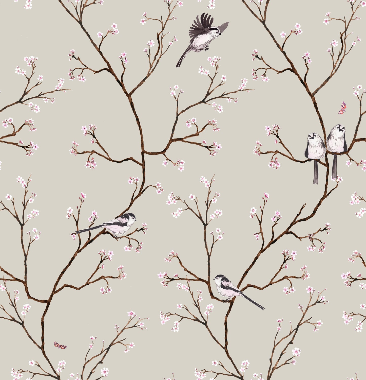 Blossom Fabric - Beige - Petronella Hall