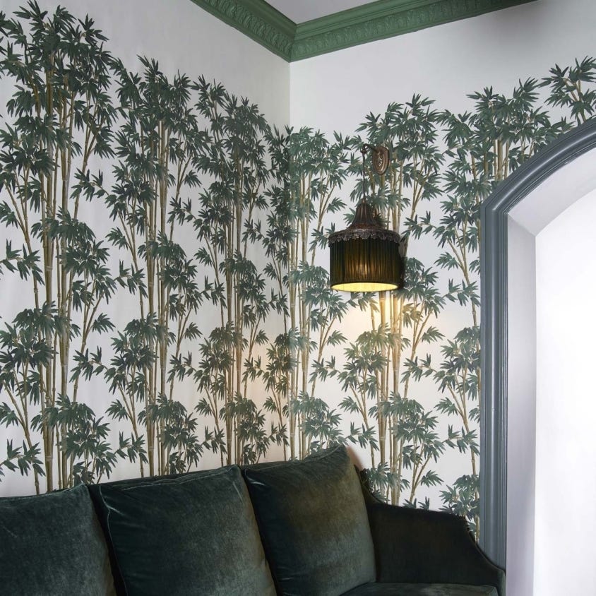 BAMBUSA Wallpaper - Antique-White - House of Hackney