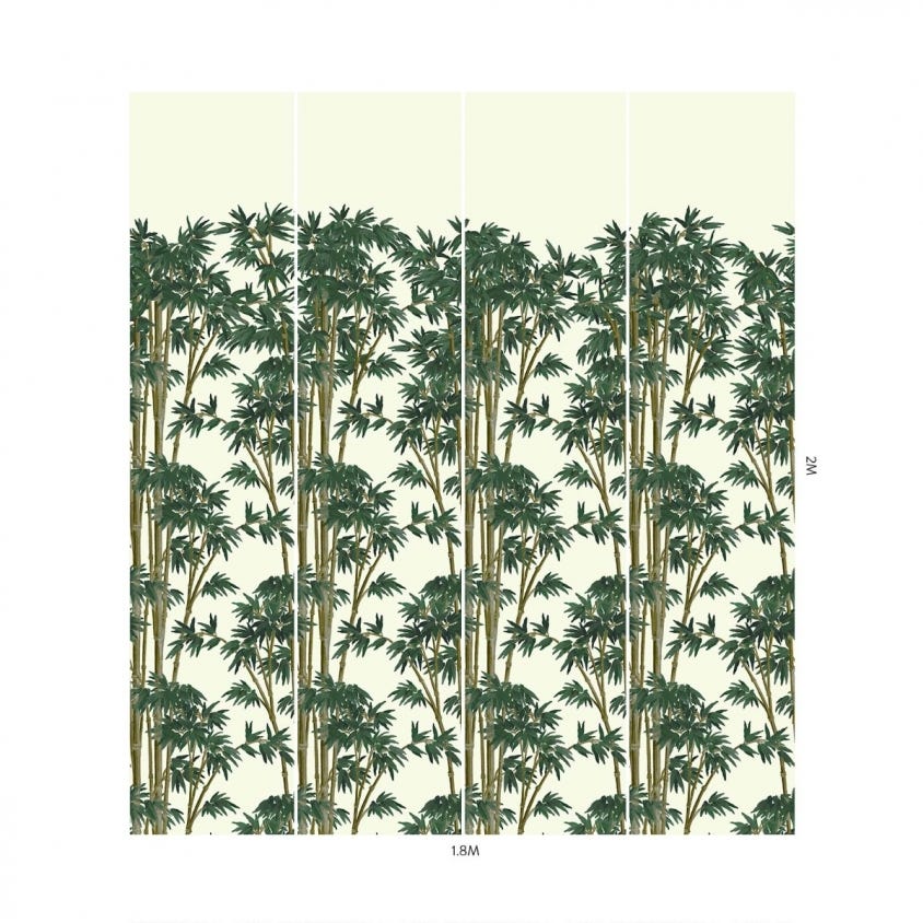 BAMBUSA Wallpaper - Antique-White - House of Hackney
