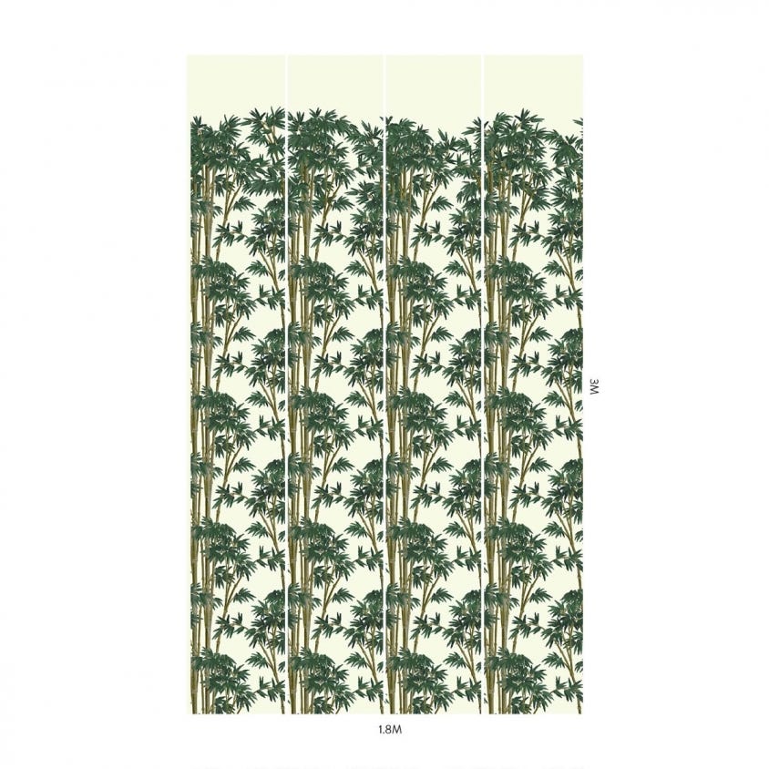 BAMBUSA Wallpaper - Antique-White - House of Hackney
