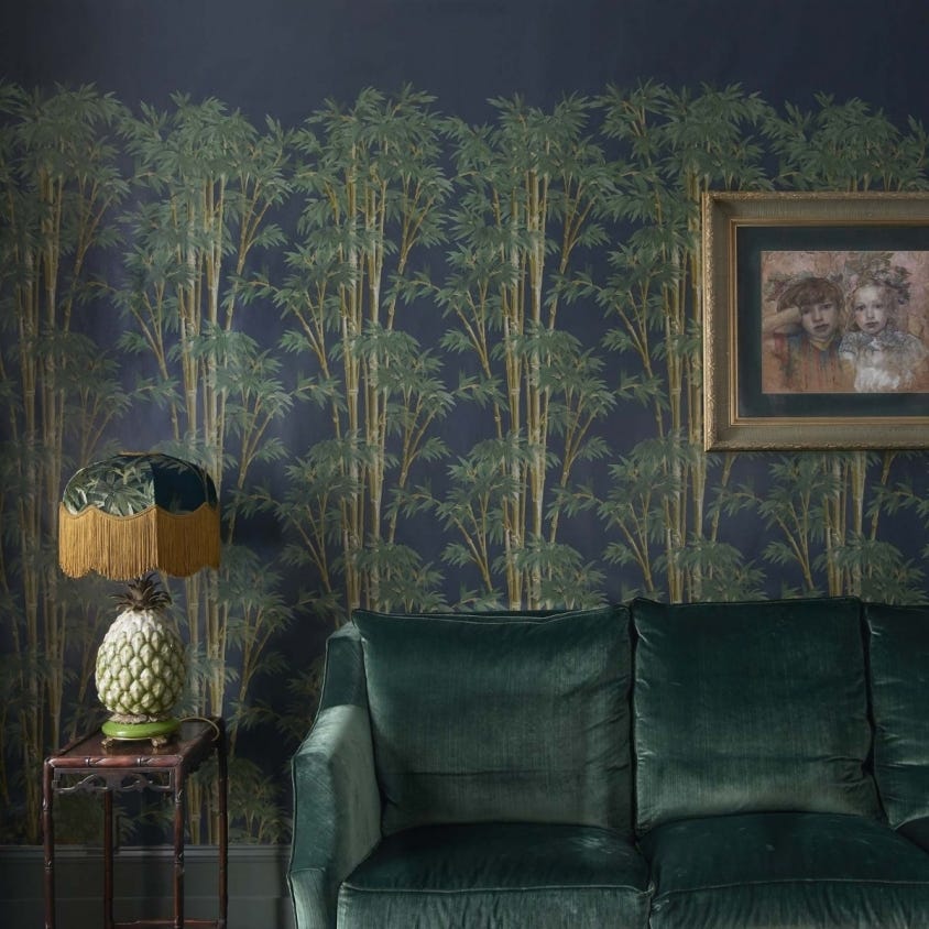 BAMBUSA Wallpaper - Midnight - House of Hackney