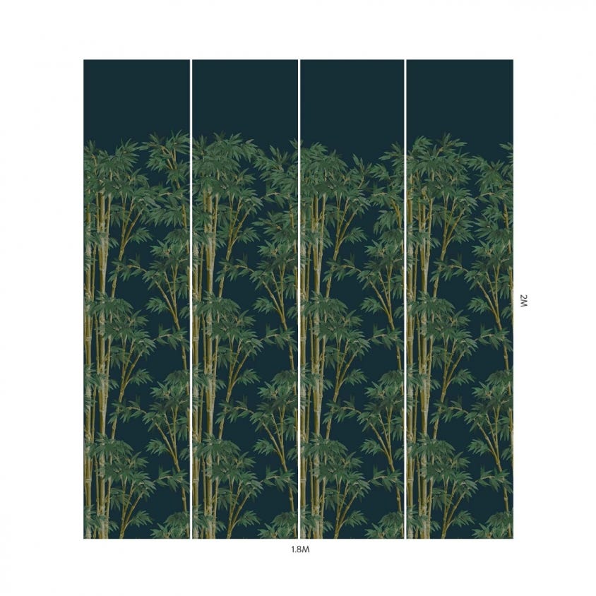 BAMBUSA Wallpaper - Midnight - House of Hackney