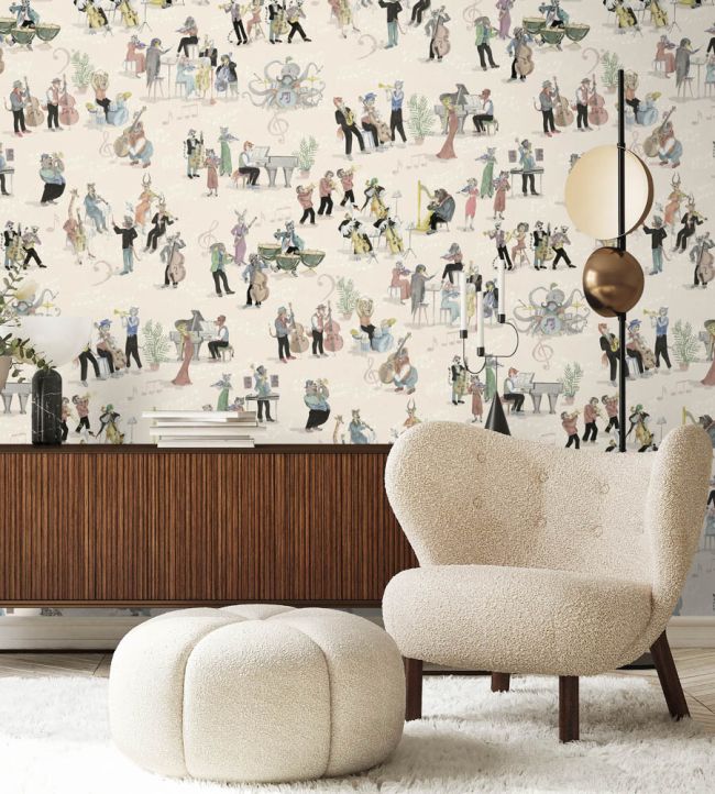 Instrumental Wallpaper - Cream - Brand McKenzie