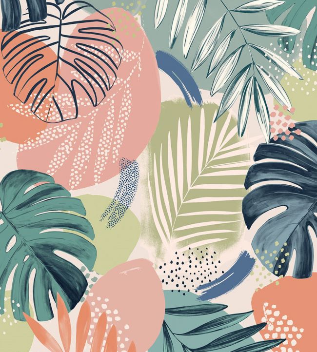 Abstract Jungle Wallpaper - Multicolor
