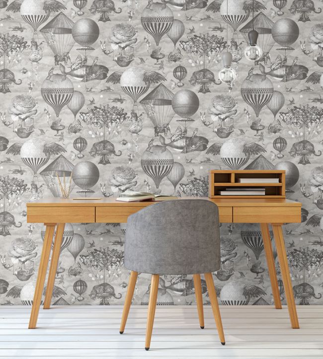 Curious Skies Room Wallpaper - Gray