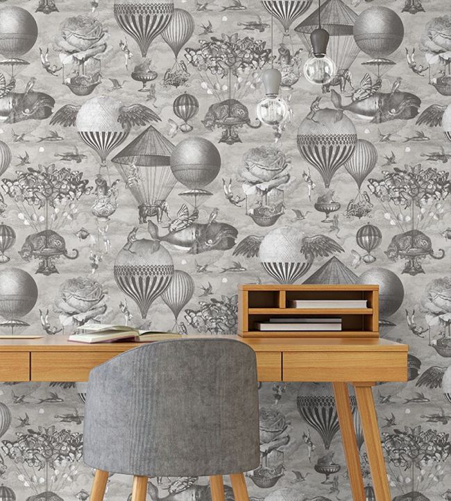 Curious Skies Room Wallpaper 2 - Gray