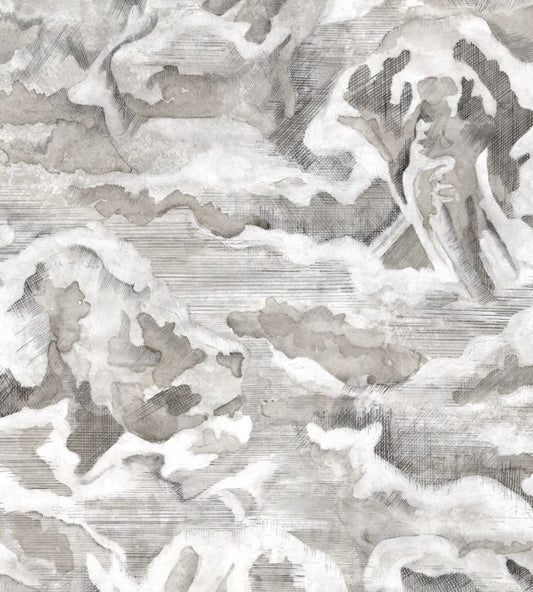 Hidden Clouds Wallpaper - Gray - Brand McKenzie