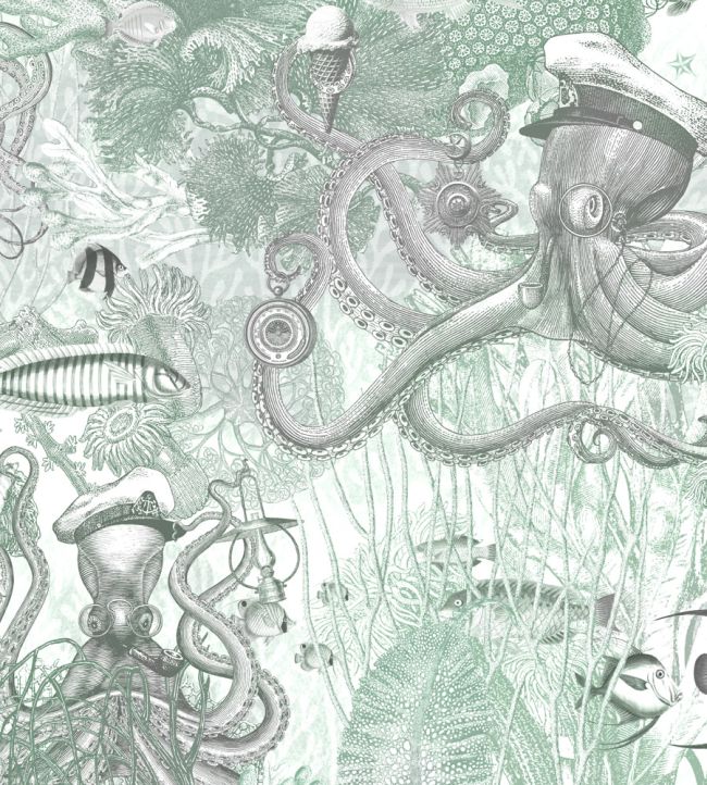 Octopus Wallpaper - Gray - Brand McKenzie