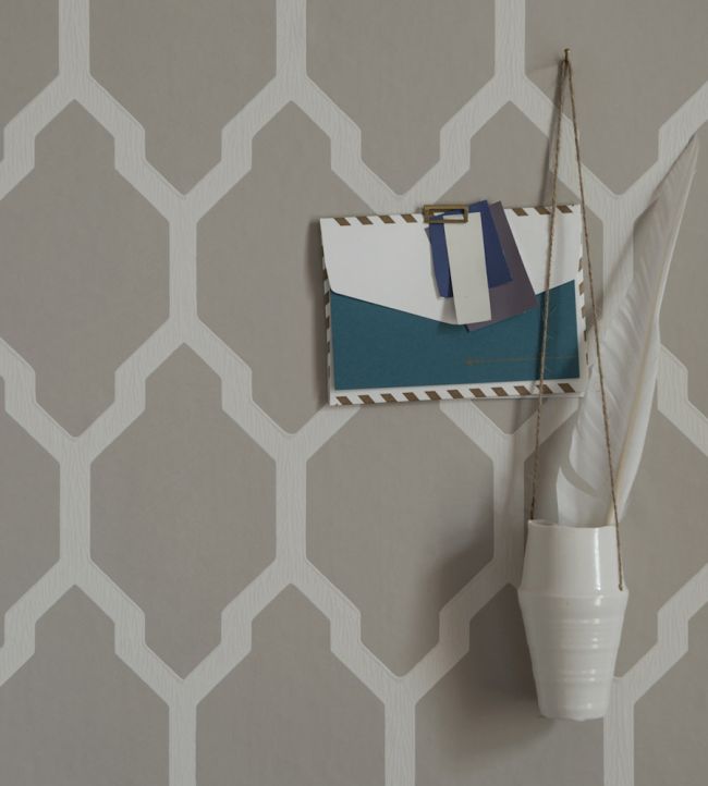 Tessella Room Wallpaper - Gray